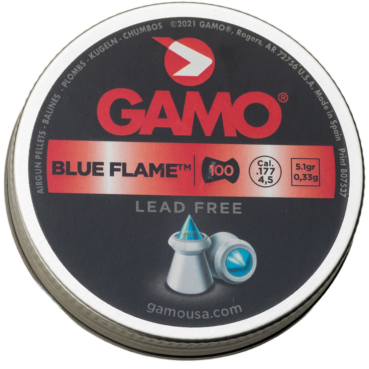 Blue Flame 177 100 tin air gun Pellets 632270254
