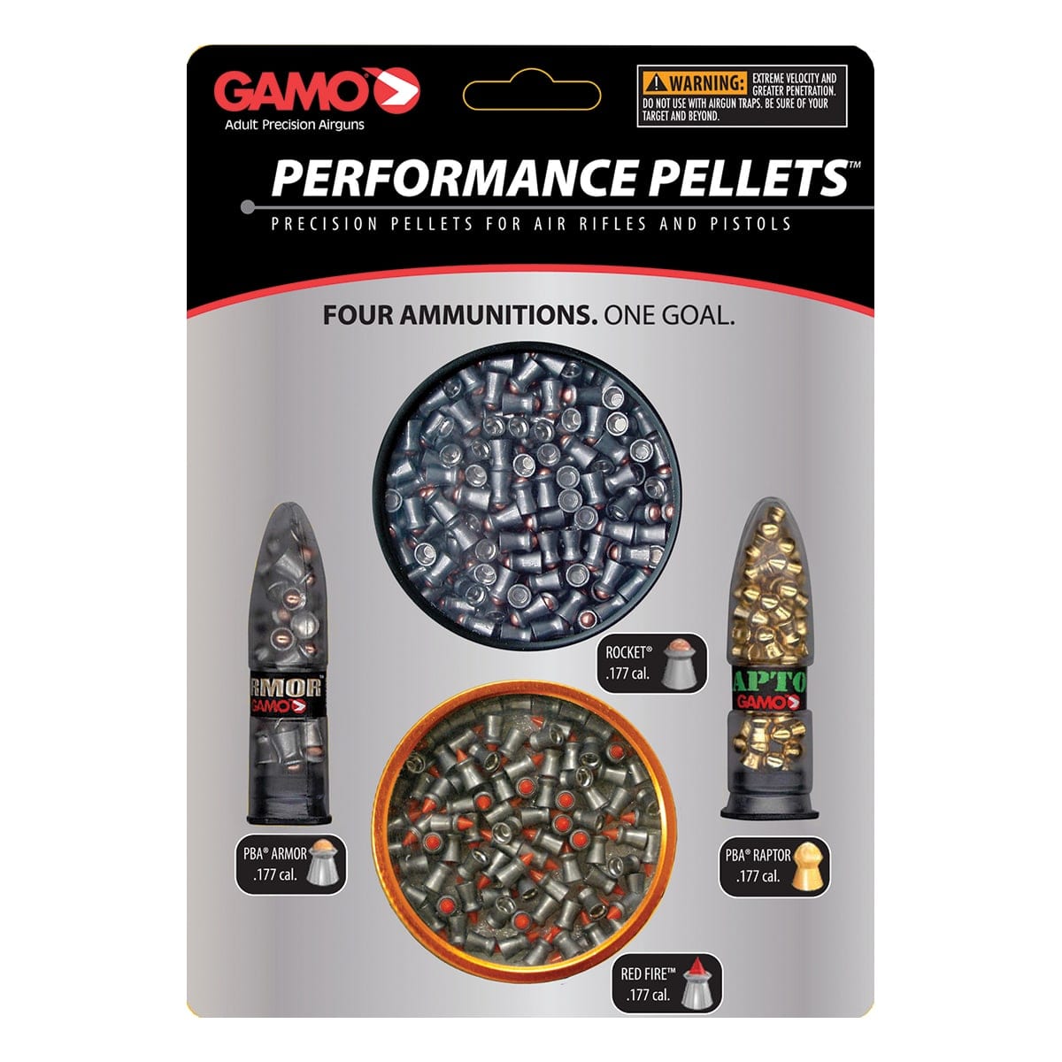 Gamo 632092954 Combo Pack 1000 Assorted .177 Cal Hunting Pellets 793676090290 