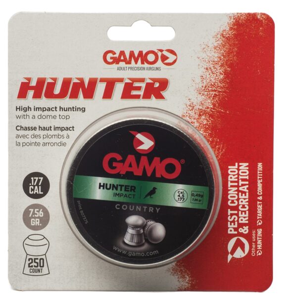 Hunter 177 250 tin 6320824BT54 pellet ammunition for air rifles and CO2 pistols