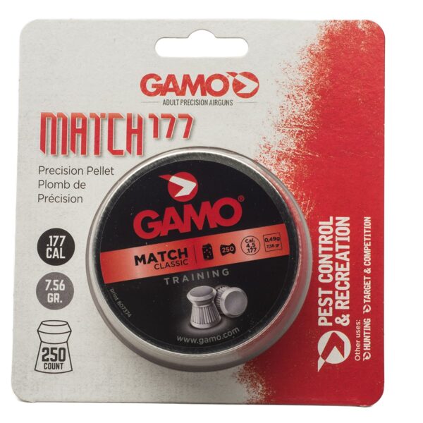 Match 177 250 tin 6320024BT54 pellet ammunition