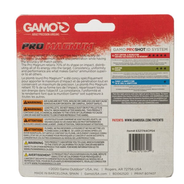 Pro Magnum 177 750 tin 6321744CP54 pellet ammunition for airguns