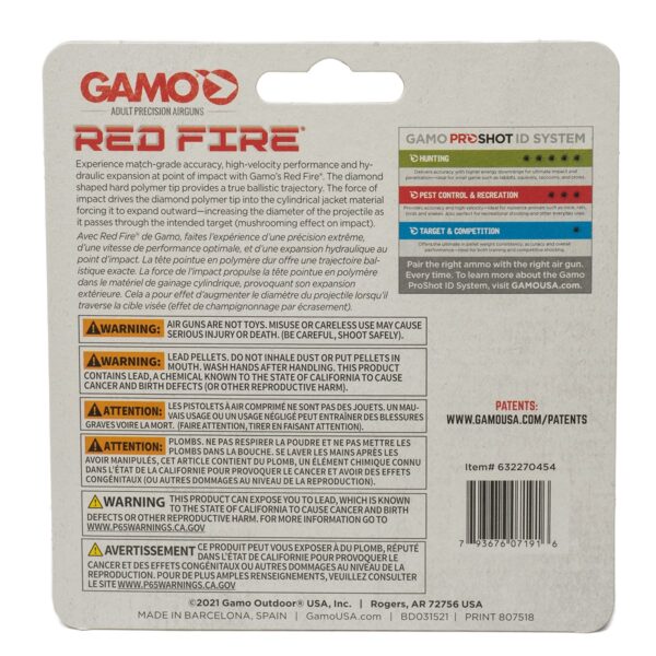 Red Fire 22 125 tin 632270454 red tip pellet ammunition