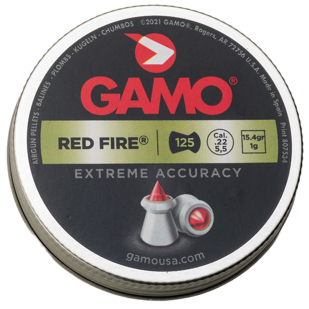 Red Fire 22 125 tin 632270454 red tip pellet ammunition