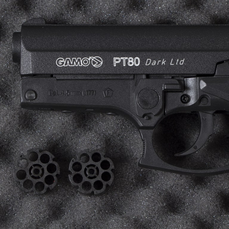 Pack Noêl Pistolet à Plomb Gamo PT80 + Air comprimé + Malette + CO2