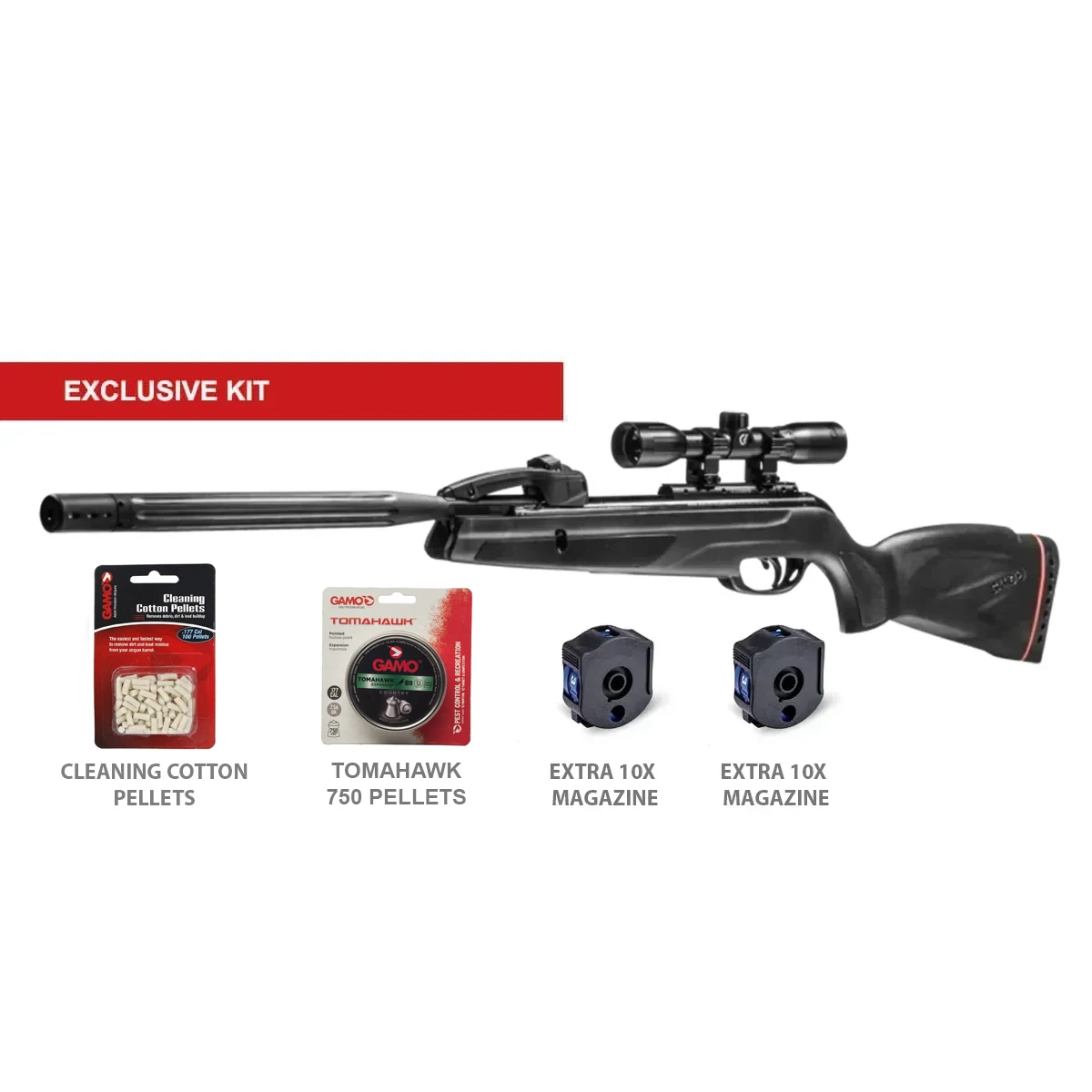 Gamo Swarm Whisper Kit .177 multishot kit side view photo