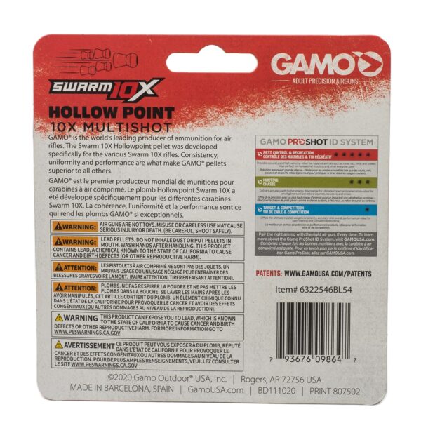 Swarm 10X 177 500 tin 6322546BL54 multi-shot pellet ammunition