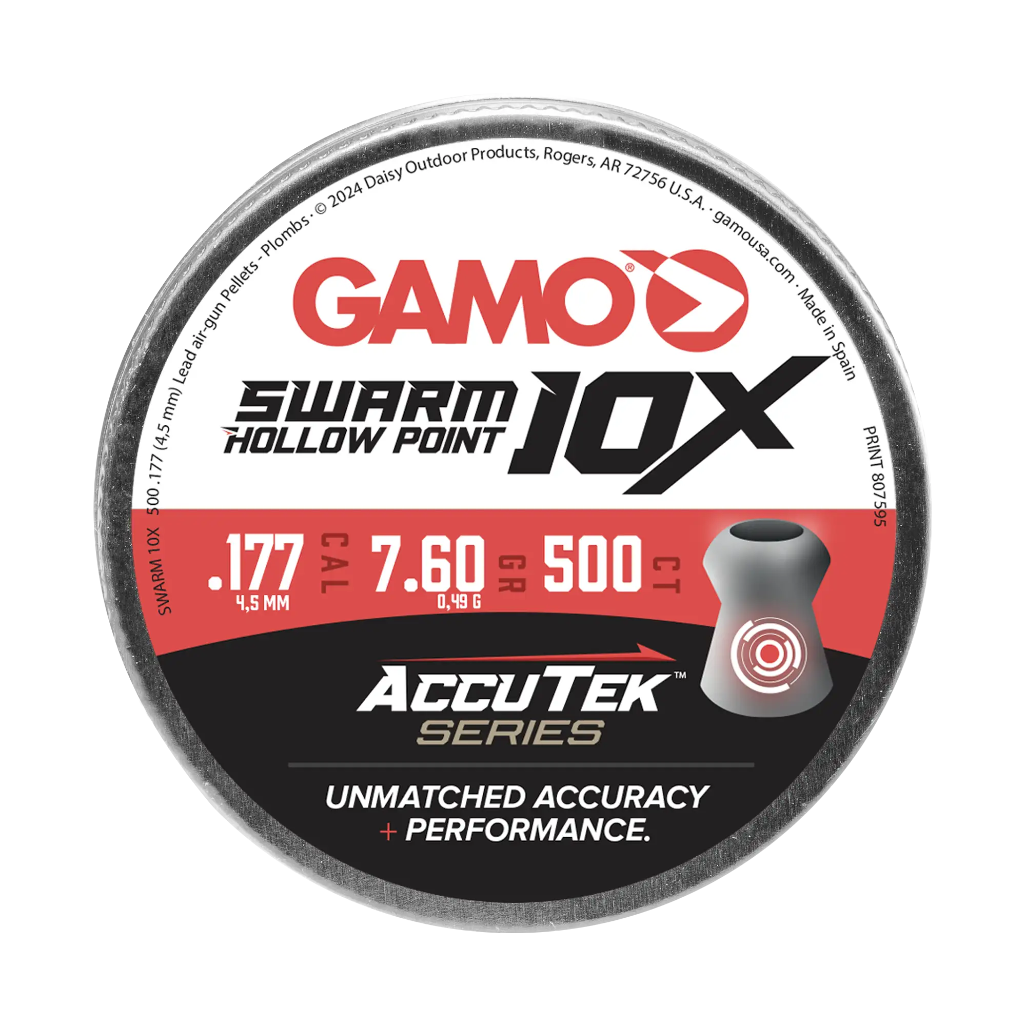 Tin view of AccuTek SWARM 10X HP .177 Cal (6322546BL54)