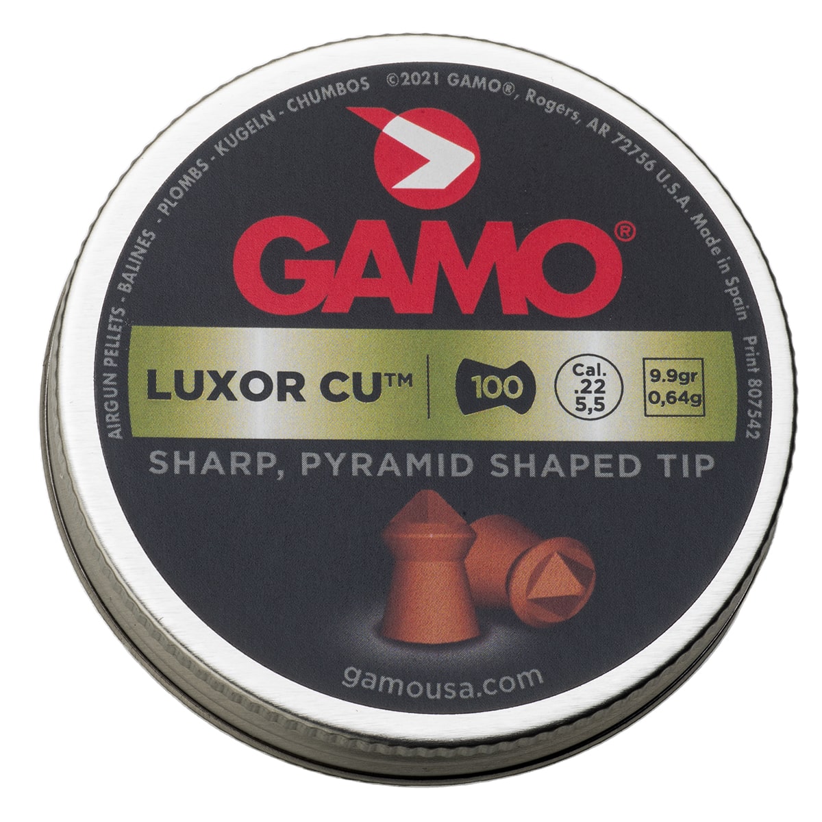 Luxor CU 22 100 tin 632282154 pellet ammo