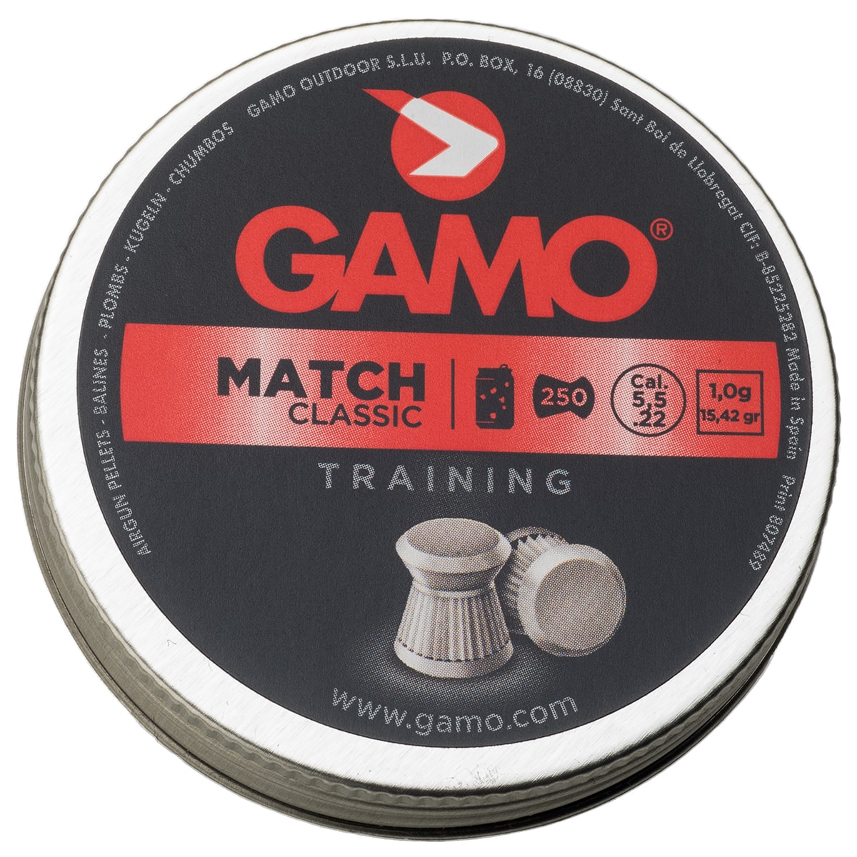 Match 22 250 tin 6320025B54 pellet ammo