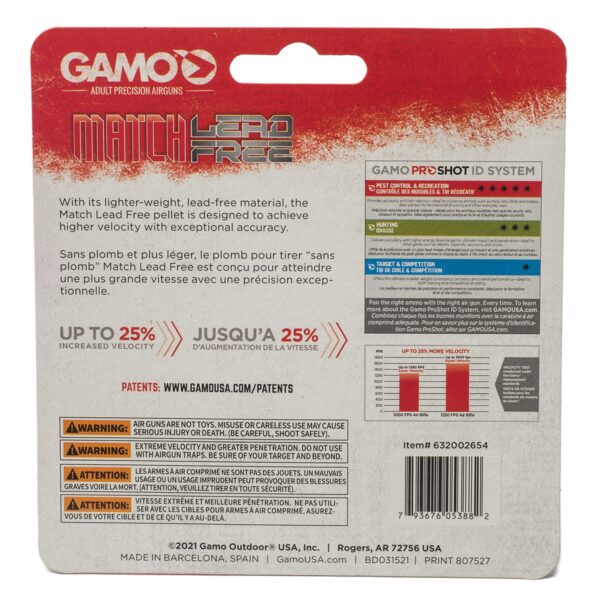 Match Lead Free 177 150 tin 632002654 airgun pellet ammo