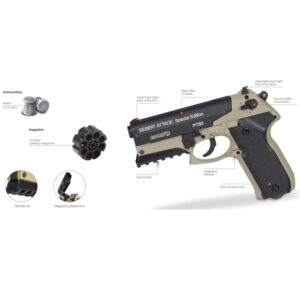 Gamo PT-80 Desert .177 CO2 Pellet Semi-Auto 8 shot pistol