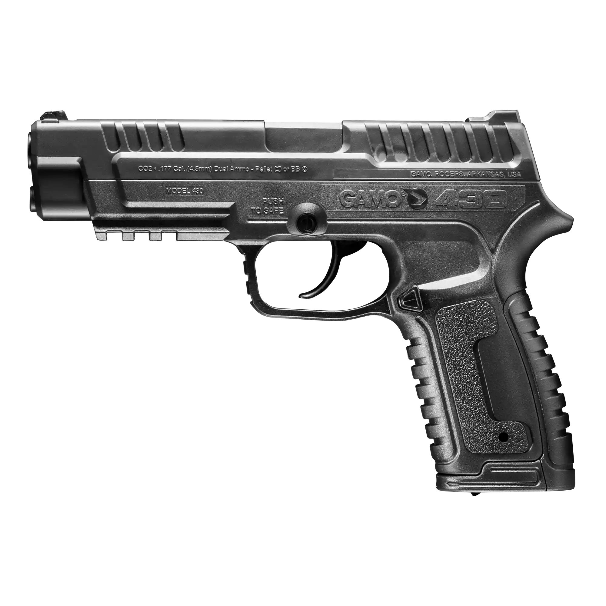 Left Profile View of GAMO P-430 CO2 Dual-Ammo Air Pistol (611137836)