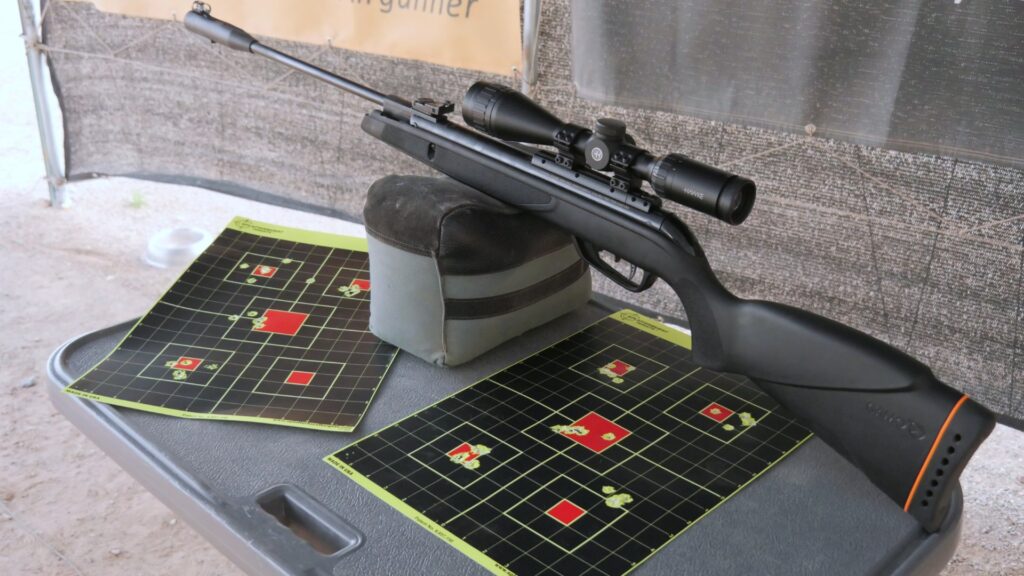 gamo scope upgrade on break barrel air rifle bench setup